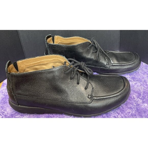 Easy Spirit Womens Size 9 Narrow Black Ankle Lace Up Flats Shoes Boots‎ Adagio - Picture 1 of 8